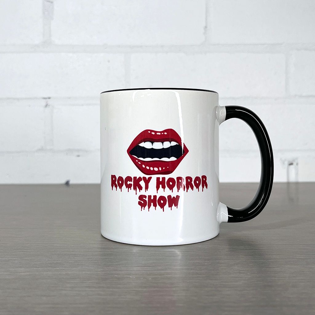 Rocky Horror Show Mouth & Text Logo Two Colour Mug-Rocky Horror Merch Store