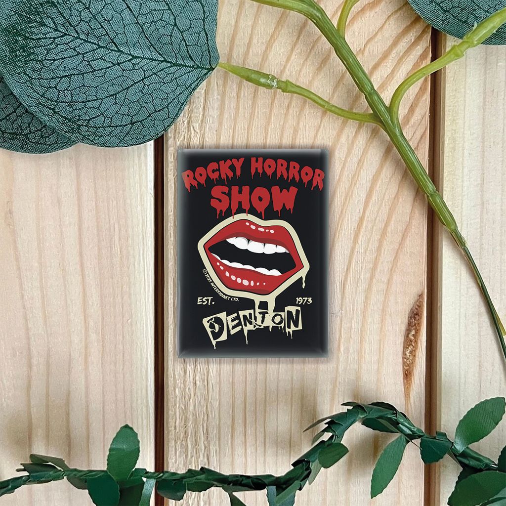 Rocky Horror Show Lips Denton Est.1973 Glass Fridge Magnet-Rocky Horror Merch Store