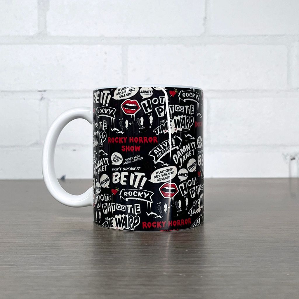 Rocky Horror Show Quotes Pattern Mug-Rocky Horror Merch Store