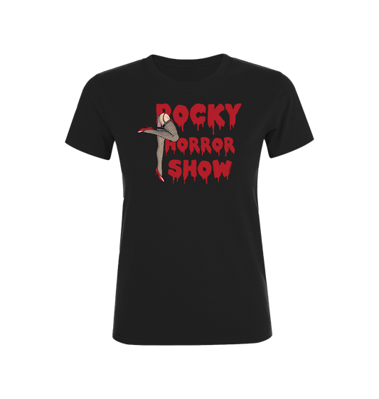 Rocky Horror Show Legs With Logo Block Women's T-Shirt-Rocky Horror Merch Store