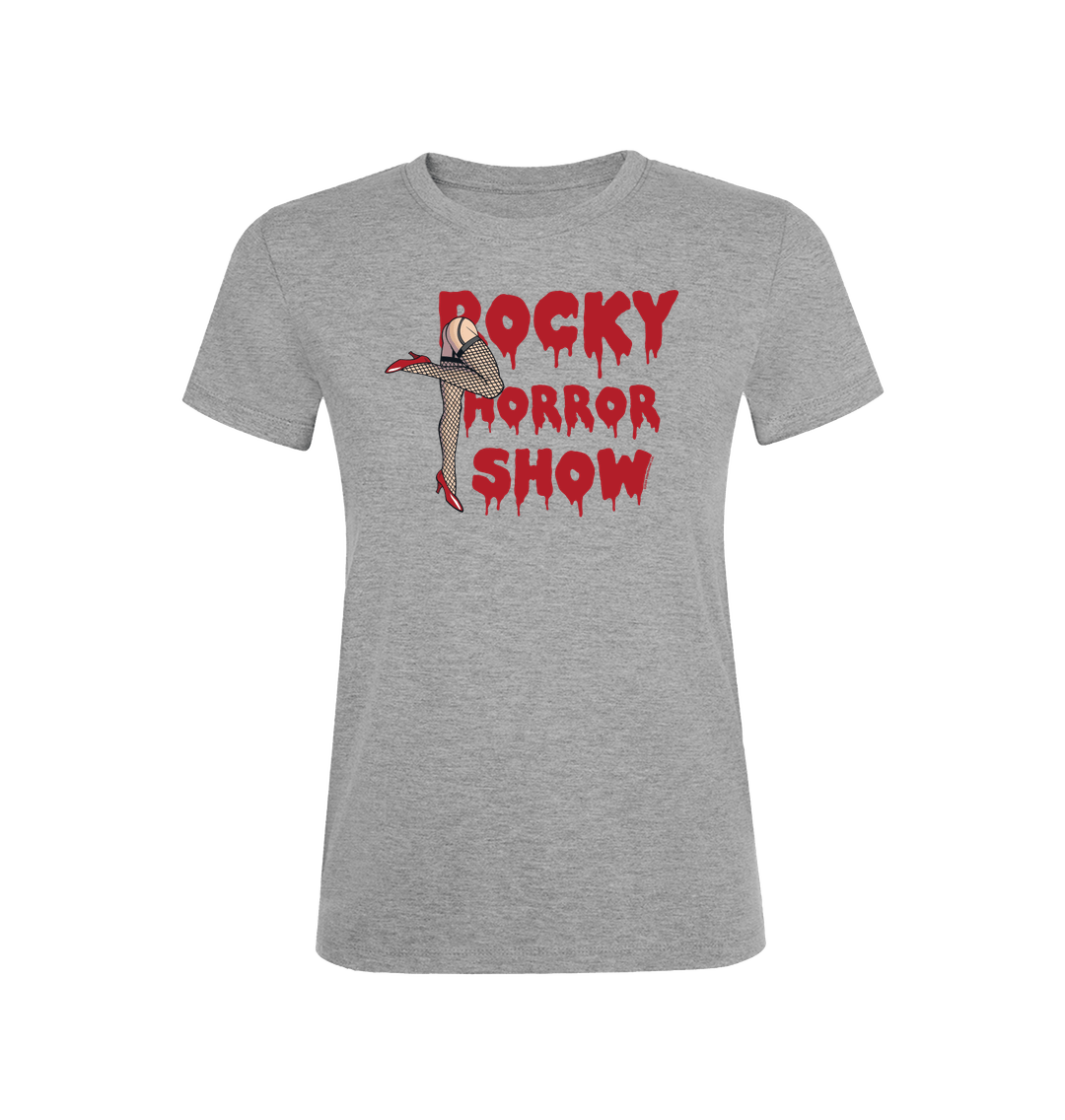 Rocky Horror Show Legs With Logo Block Women's T-Shirt-Rocky Horror Merch Store