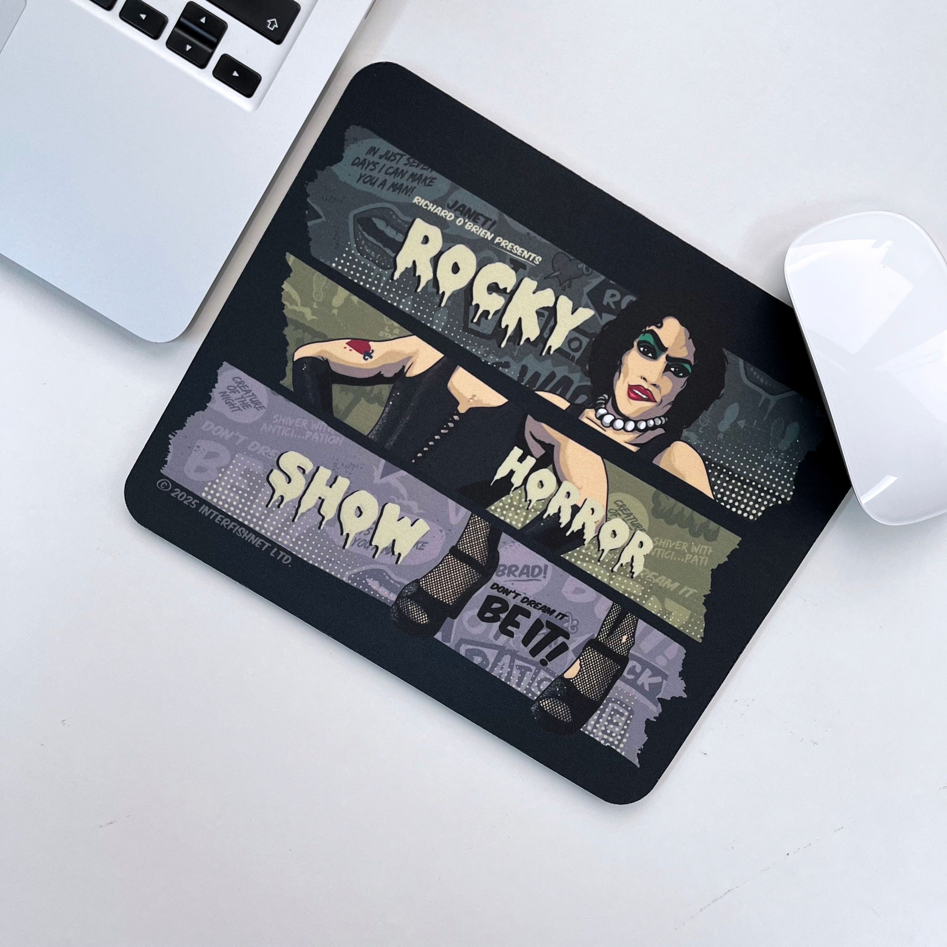 Rocky Horror Show Frank N Furter Don't Dream It Be It Mouse Pad-Rocky Horror Merch Store