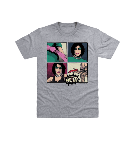 Rocky Horror Show Frank N Furter Don't Dream Be It Pop Art Adult T-Shirt-Rocky Horror Merch Store