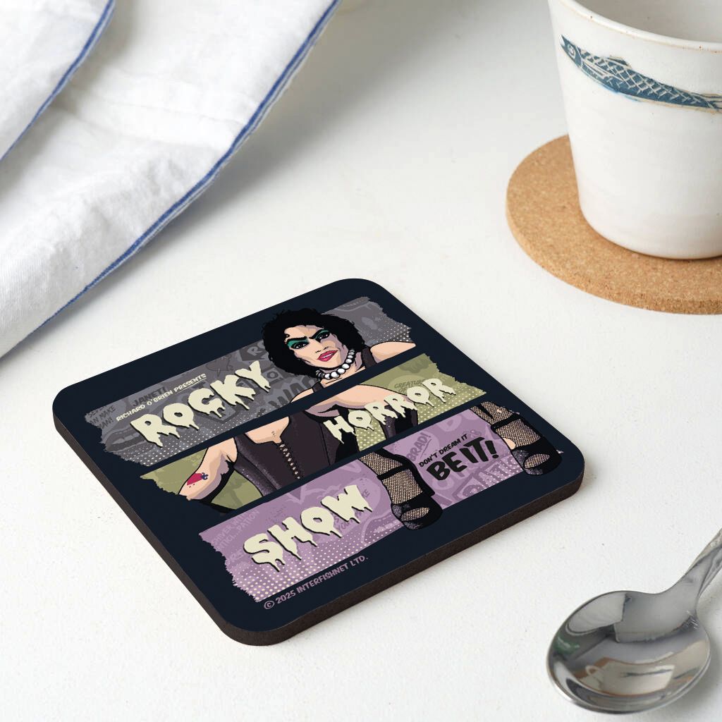 Rocky Horror Show Dr Frank N Furter Don't Dream It Be It Wooden Single Coaster-Rocky Horror Merch Store