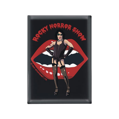 Rocky Horror Show Dr Frank N Furter Lips Logo Glass Fridge Magnet-Rocky Horror Merch Store