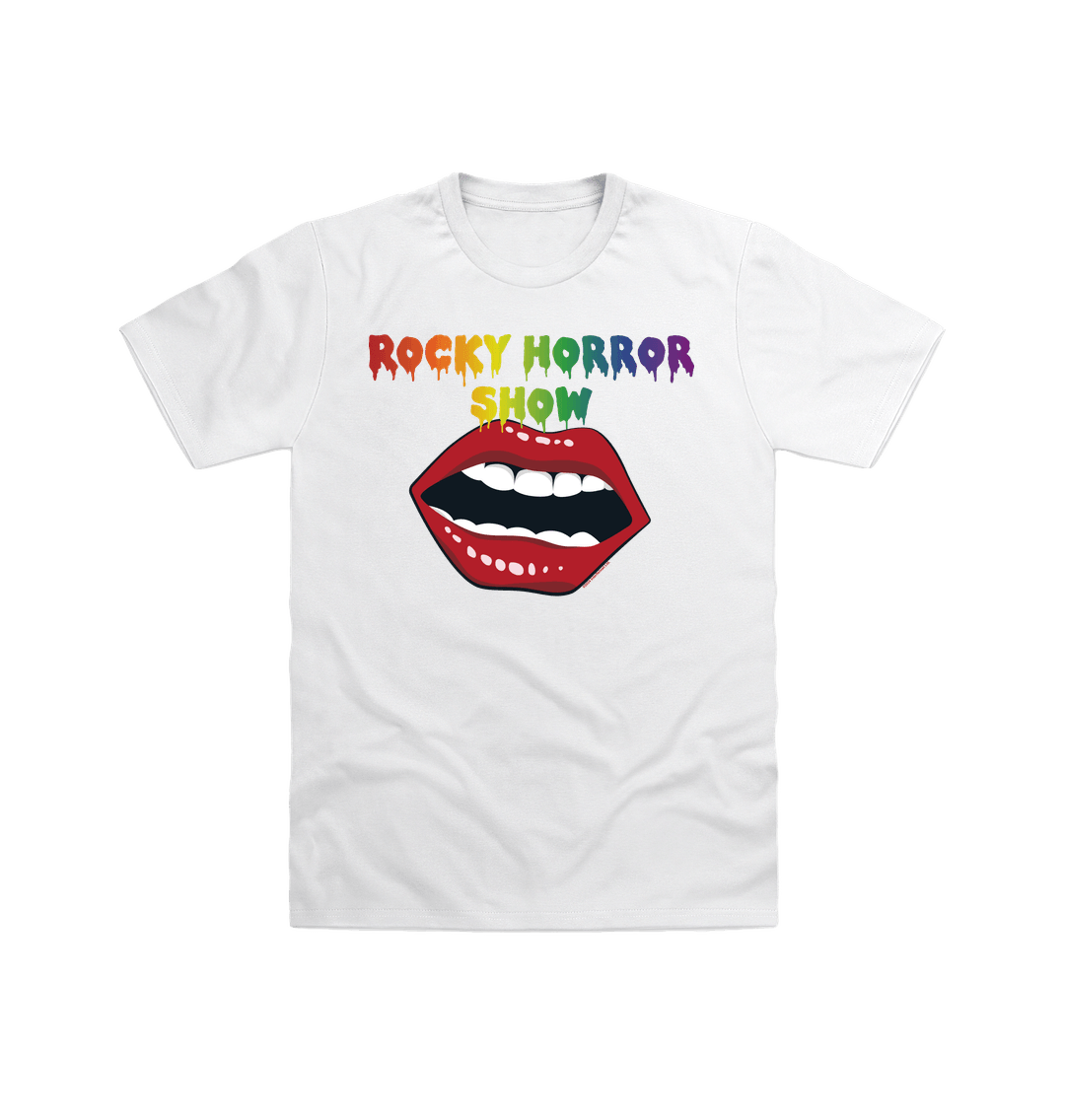 Rocky Horror Show Open Mouth Pride Logo Adult T-Shirt-Rocky Horror Merch Store