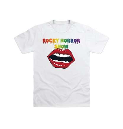 Rocky Horror Show Open Mouth Pride Logo Adult T-Shirt-Rocky Horror Merch Store