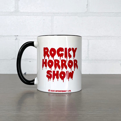 Rocky Horror Show Red Text Logo Creature Of The Night Two Colour Mug-Rocky Horror Merch Store