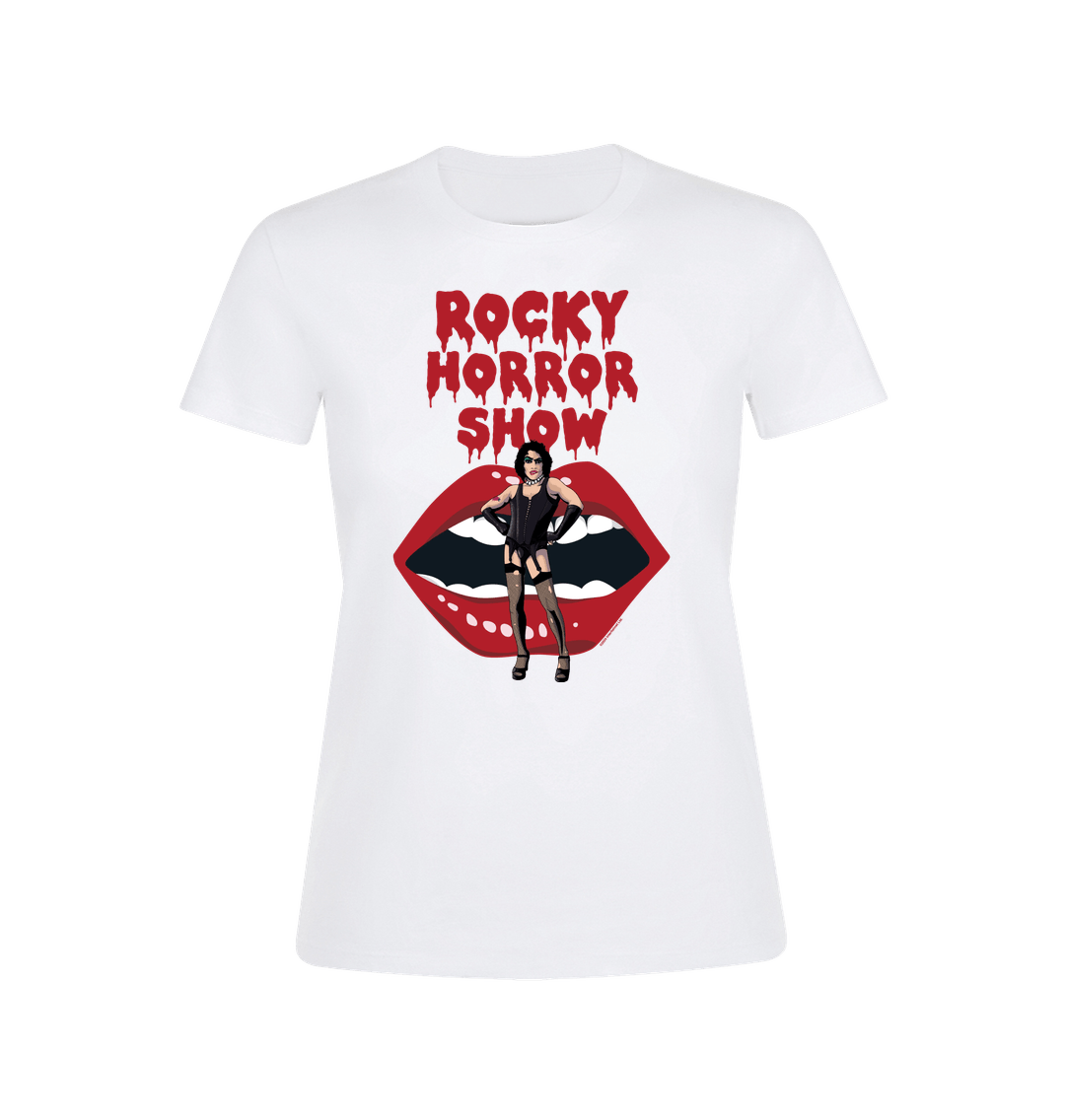 Rocky Horror Show Dr Frank N Furter With Lips Women's T-Shirt-Rocky Horror Merch Store