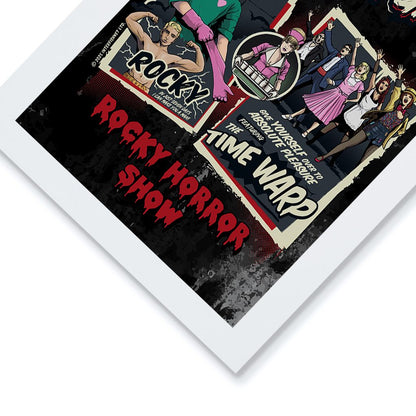 Rocky Horror Show Time Warp Double Feature A3 Print-Rocky Horror Merch Store