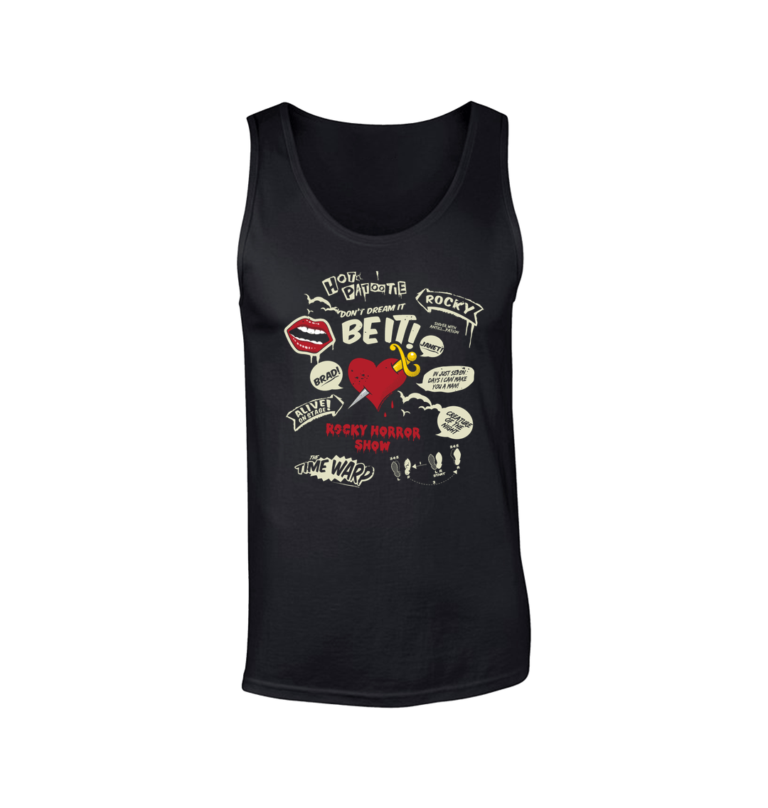 Rocky Horror Show Icons And Quotes Adult Vest-Rocky Horror Merch Store