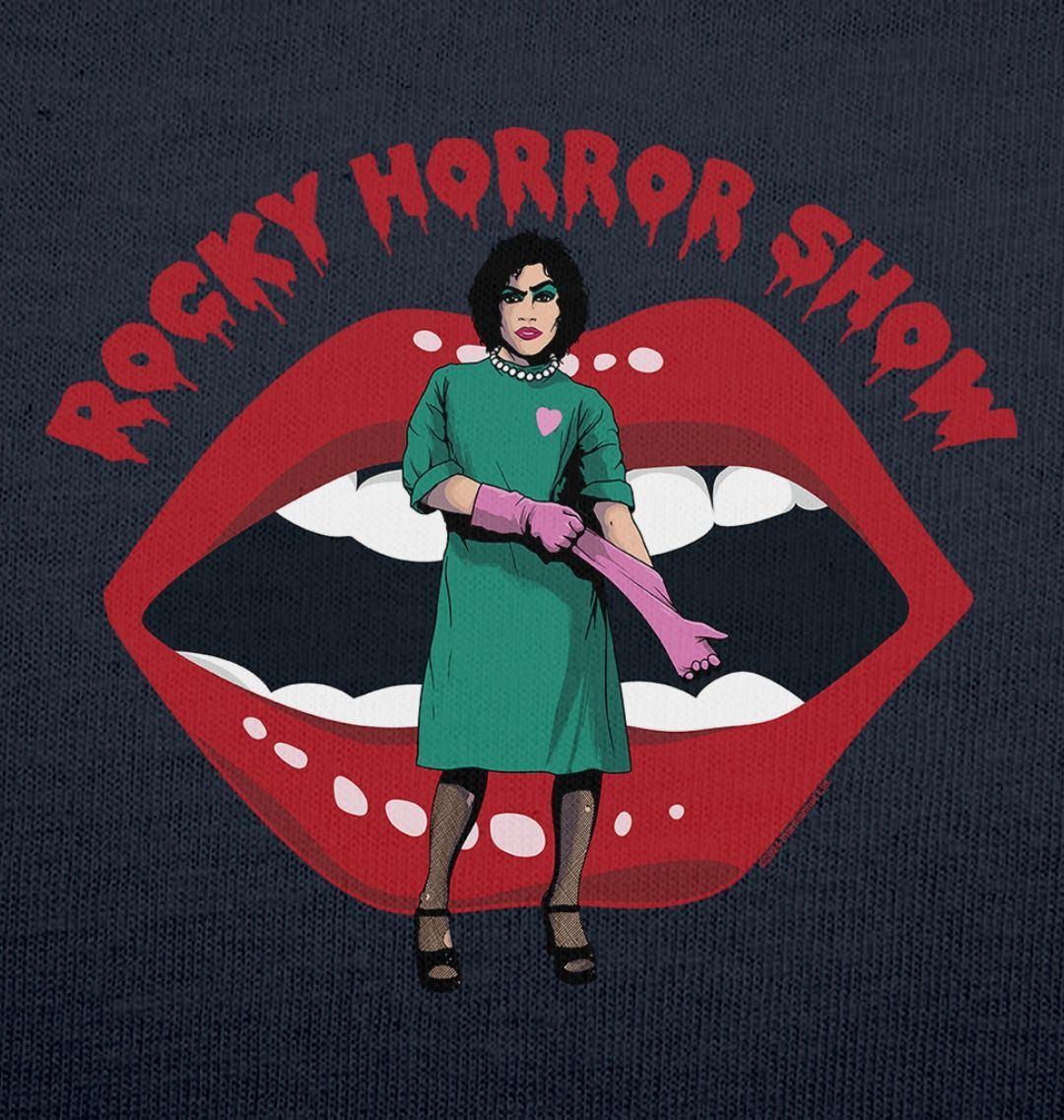 Rocky Horror Show Dr Frank N Furter Gloves Mouth Logo Adult T-Shirt-Rocky Horror Merch Store