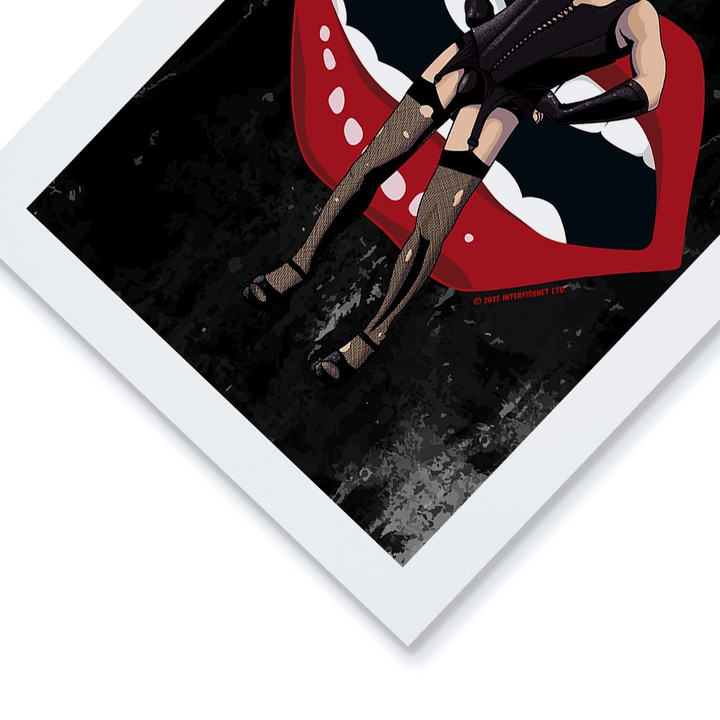 Rocky Horror Show Dr Frank N Furter Lips A3 Print-Rocky Horror Merch Store