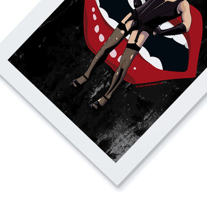 Rocky Horror Show Dr Frank N Furter Lips A3 Print-Rocky Horror Merch Store