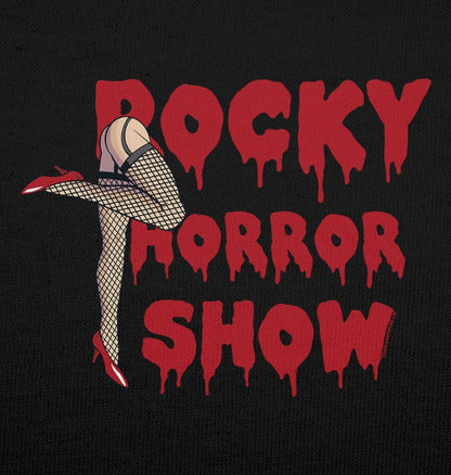 Rocky Horror Show Legs With Logo Block Adult T-Shirt-Rocky Horror Merch Store