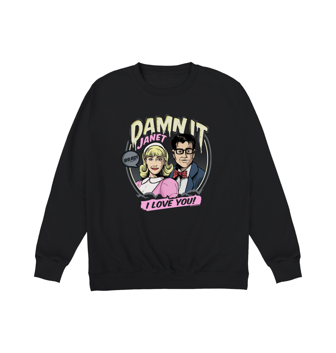 Rocky Horror Show Damn It Janet I Love You Sweatshirt-Rocky Horror Merch Store