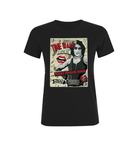 Rocky Horror Show Dr Frank N Furter Time Warp Alive On Stage Women's T-Shirt-Rocky Horror Merch Store