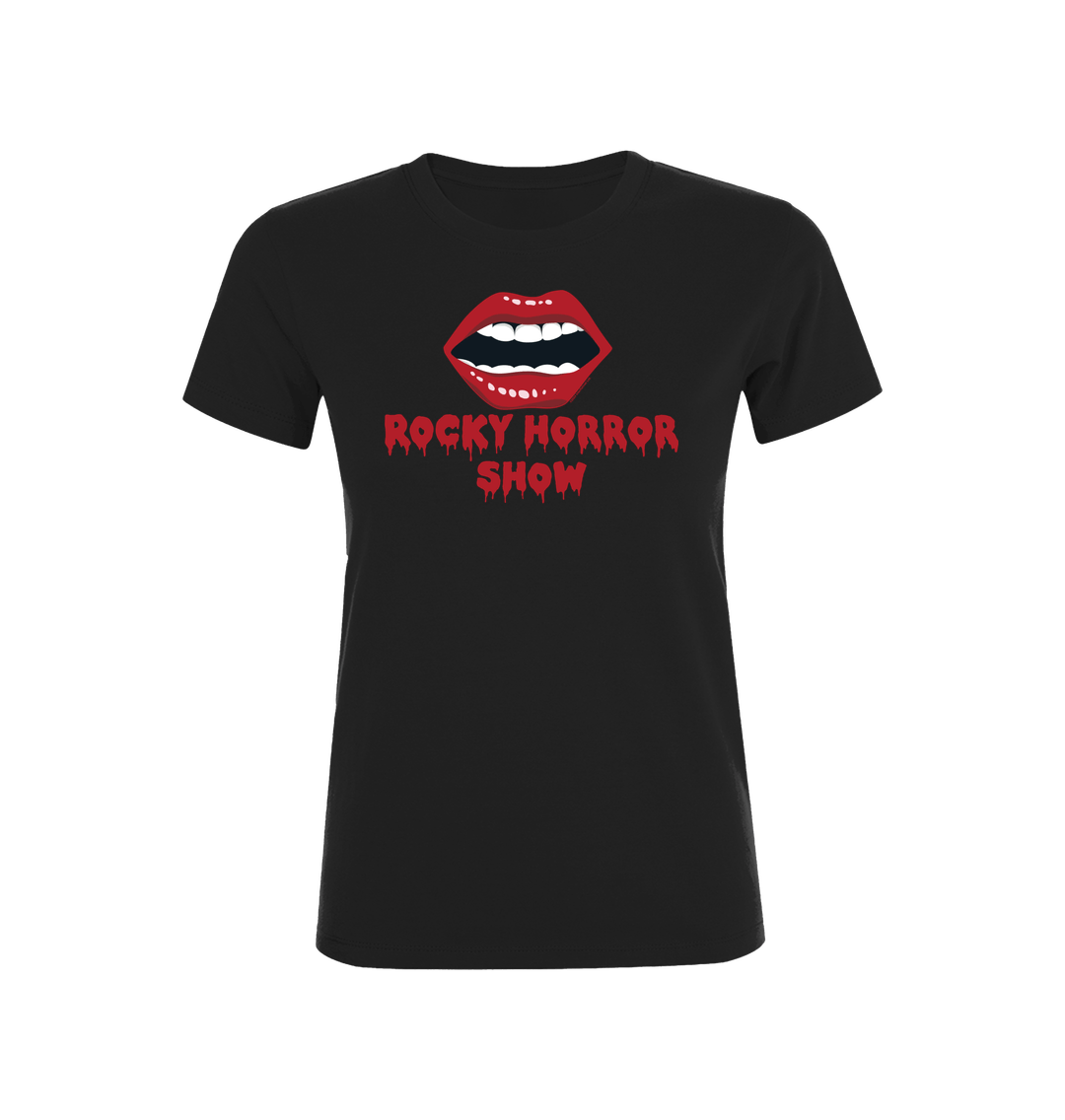 Rocky Horror Show Open Glossy Lips Women's T-Shirt-Rocky Horror Merch Store