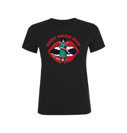 Rocky Horror Show Dr Frank N Furter Gloves Mouth Logo Women's T-Shirt-Rocky Horror Merch Store