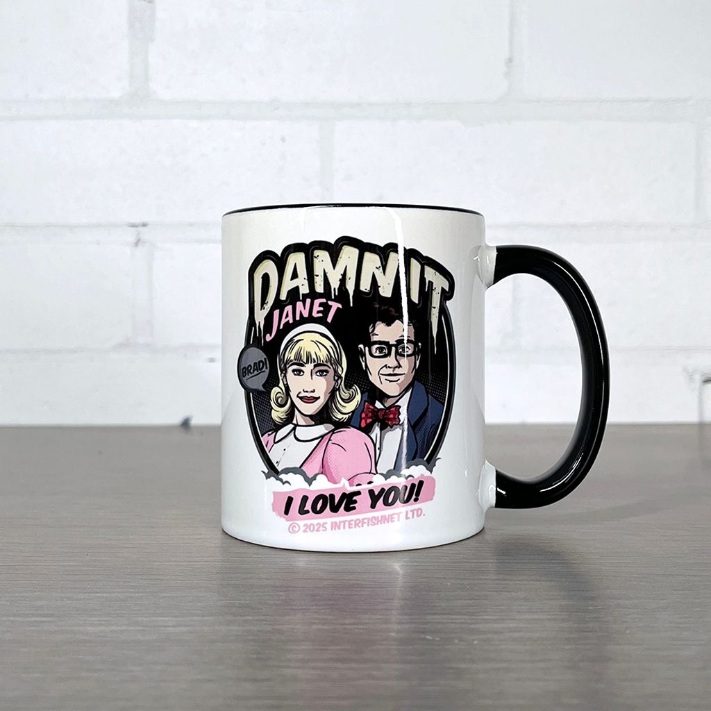 Rocky Horror Show Pink Logo Damn It Janet Two Colour Mug-Rocky Horror Merch Store