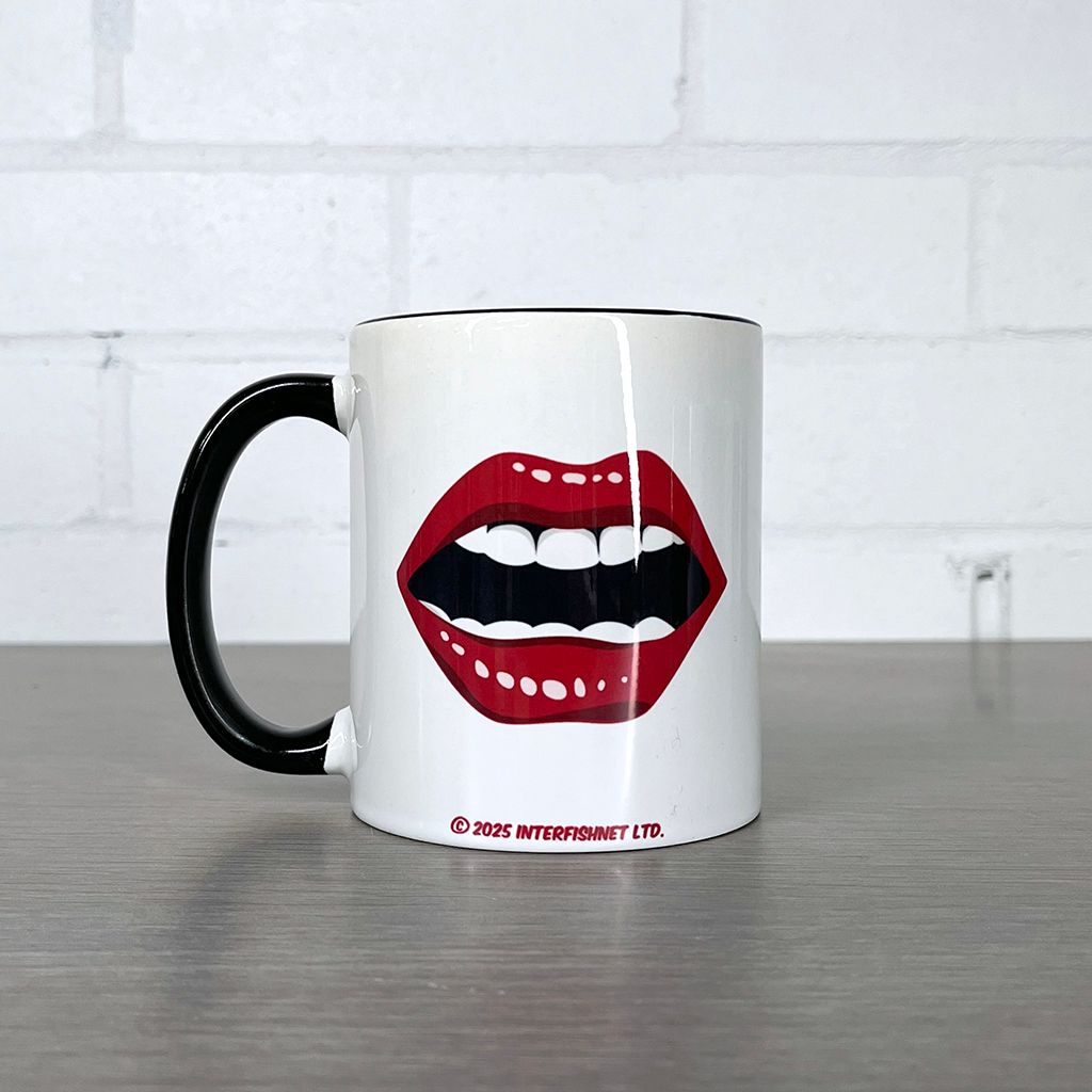 Rocky Horror Show Classic Text Logo & Lips Two Colour Mug-Rocky Horror Merch Store