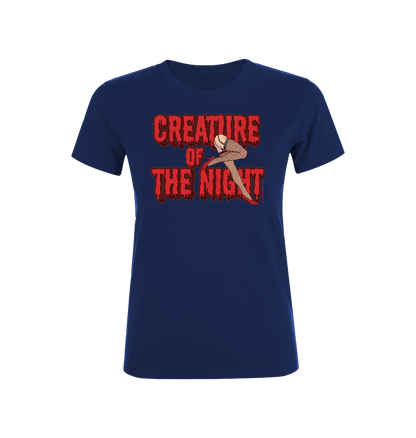 Rocky Horror Show Creature Of The Night Red Text Legs T-Shirt-Rocky Horror Merch Store