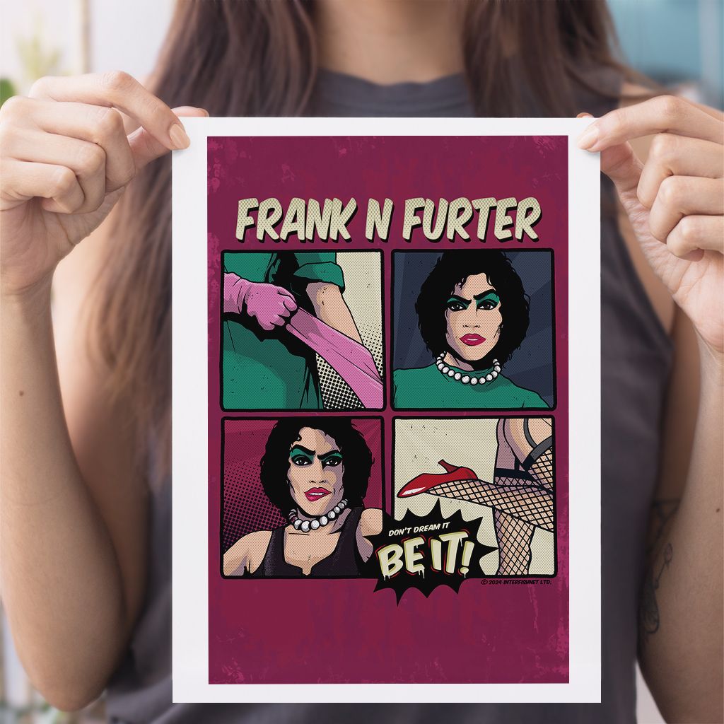 Rocky Horror Show Don't Dream Be It Pop Art Frank N Furter A4 Print-Rocky Horror Merch Store