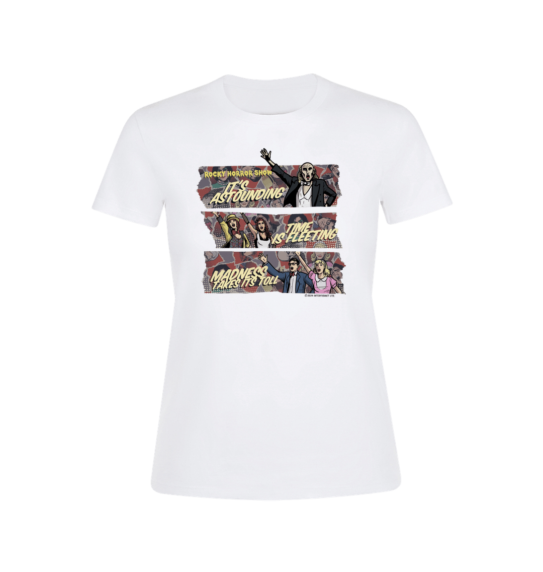 Rocky Horror Show Time Warp Lyrics Women's T-Shirt-Rocky Horror Merch Store