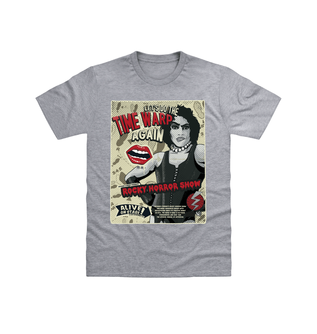 Rocky Horror Show Dr Frank N Furter Time Warp Alive On Stage Adult T-Shirt-Rocky Horror Merch Store