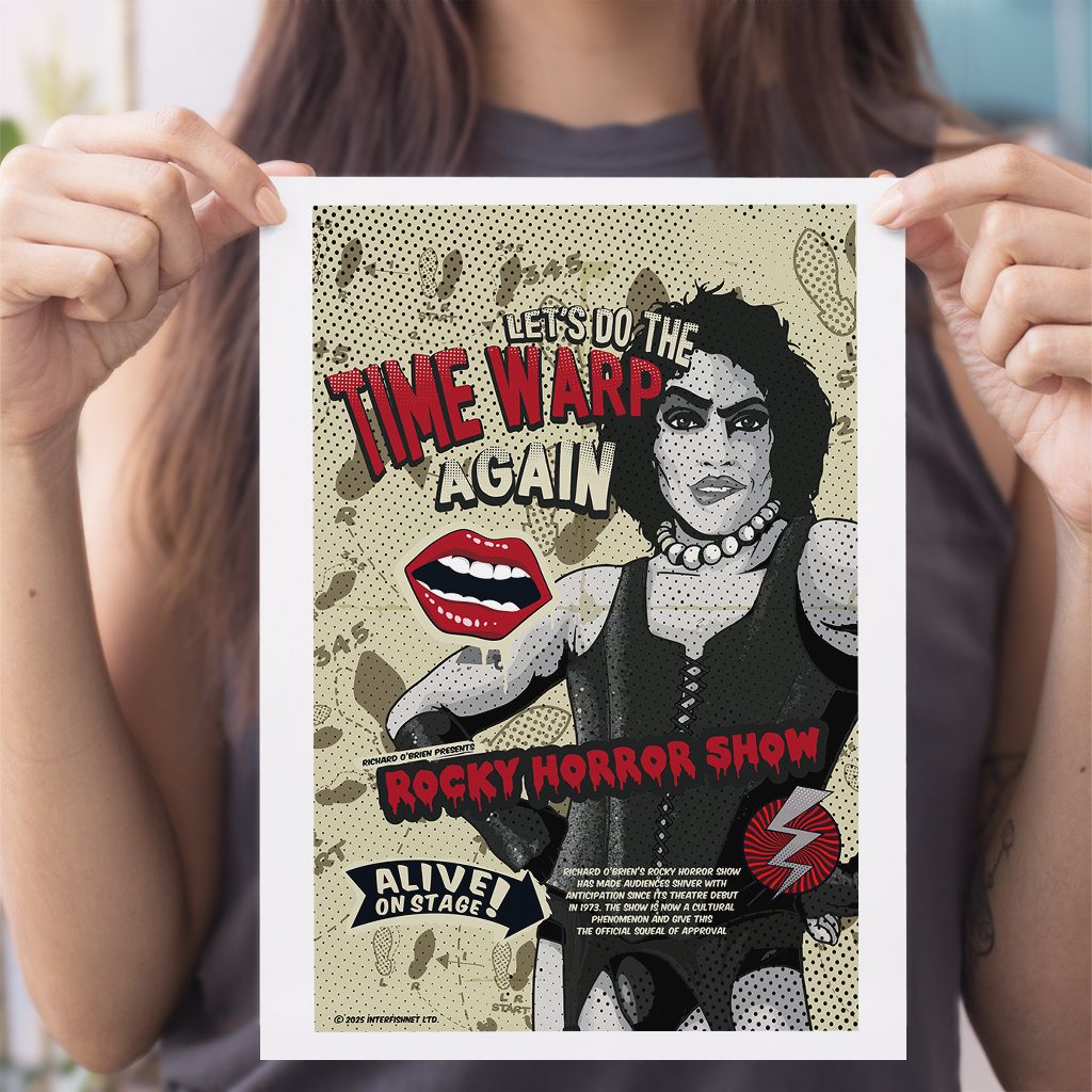 Rocky Horror Show Let's Do The Time Warp Again Dr Frank N Furter A4 Print-Rocky Horror Merch Store