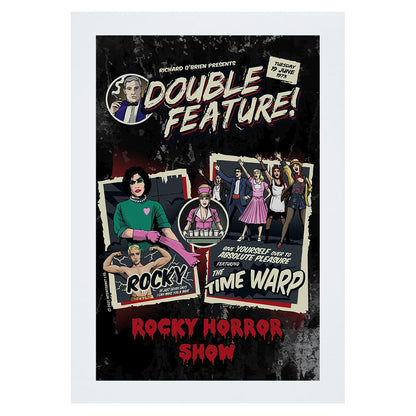 Rocky Horror Show Time Warp Double Feature A3 Print-Rocky Horror Merch Store