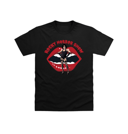 Rocky Horror Show Dr Frank N Furter Mouth Logo Adult T-Shirt-Rocky Horror Merch Store