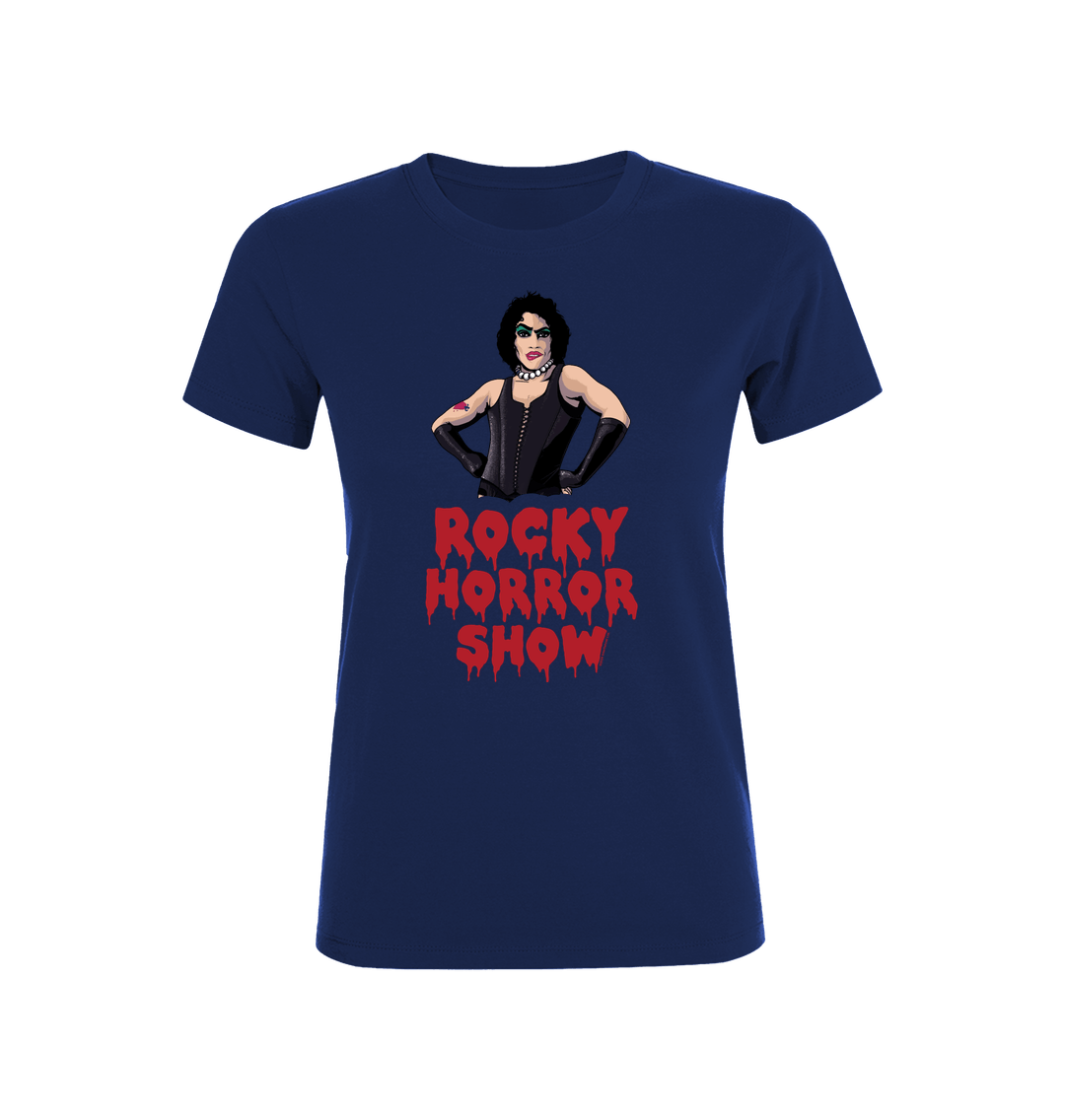 Rocky Horror Show Dr Frank N Furter Logo Pose Women's T-Shirt-Rocky Horror Merch Store