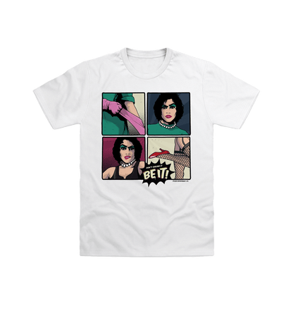 Rocky Horror Show Frank N Furter Don't Dream Be It Pop Art Adult T-Shirt-Rocky Horror Merch Store