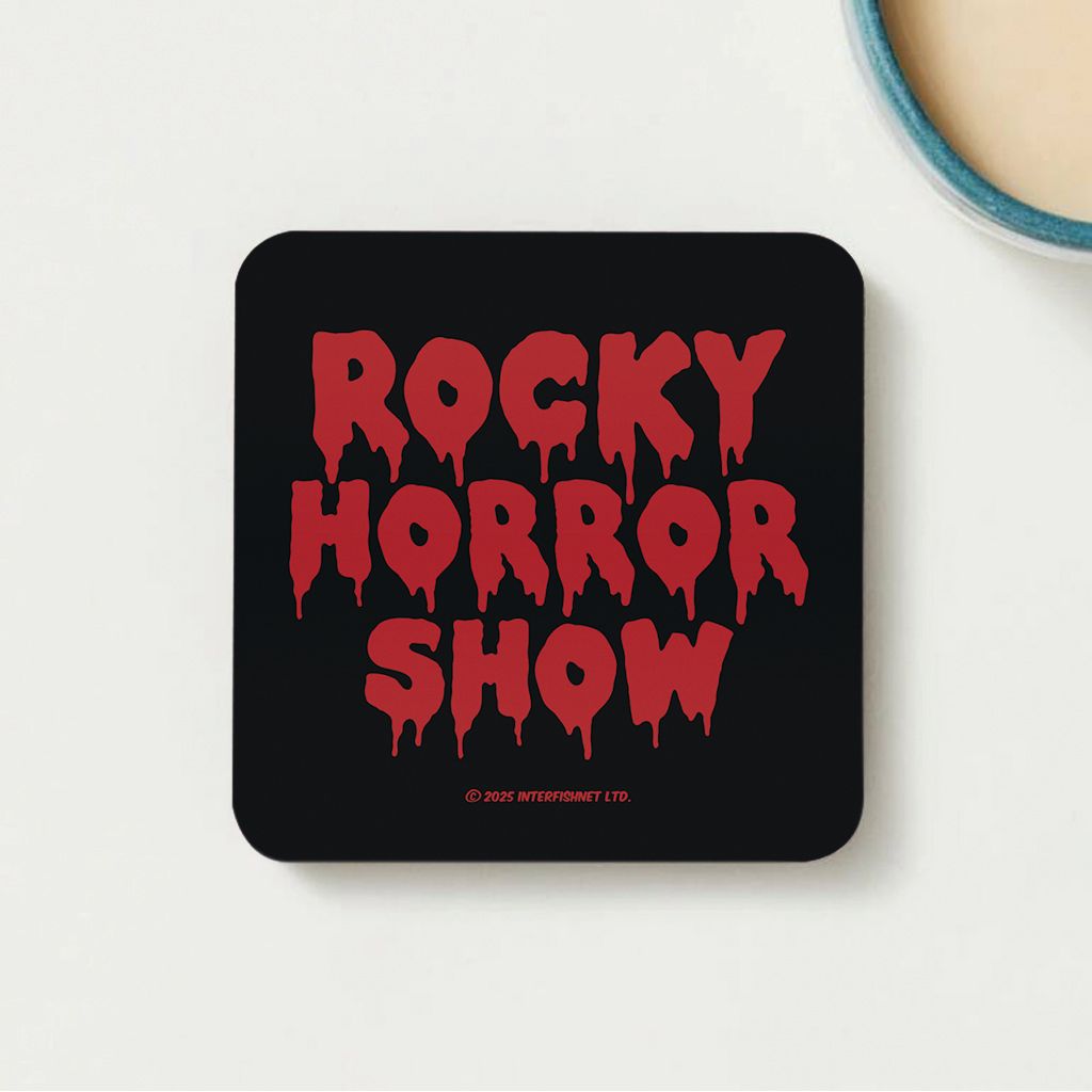 Rocky Horror Show Classic Text Logo Wooden Single Coaster-Rocky Horror Merch Store