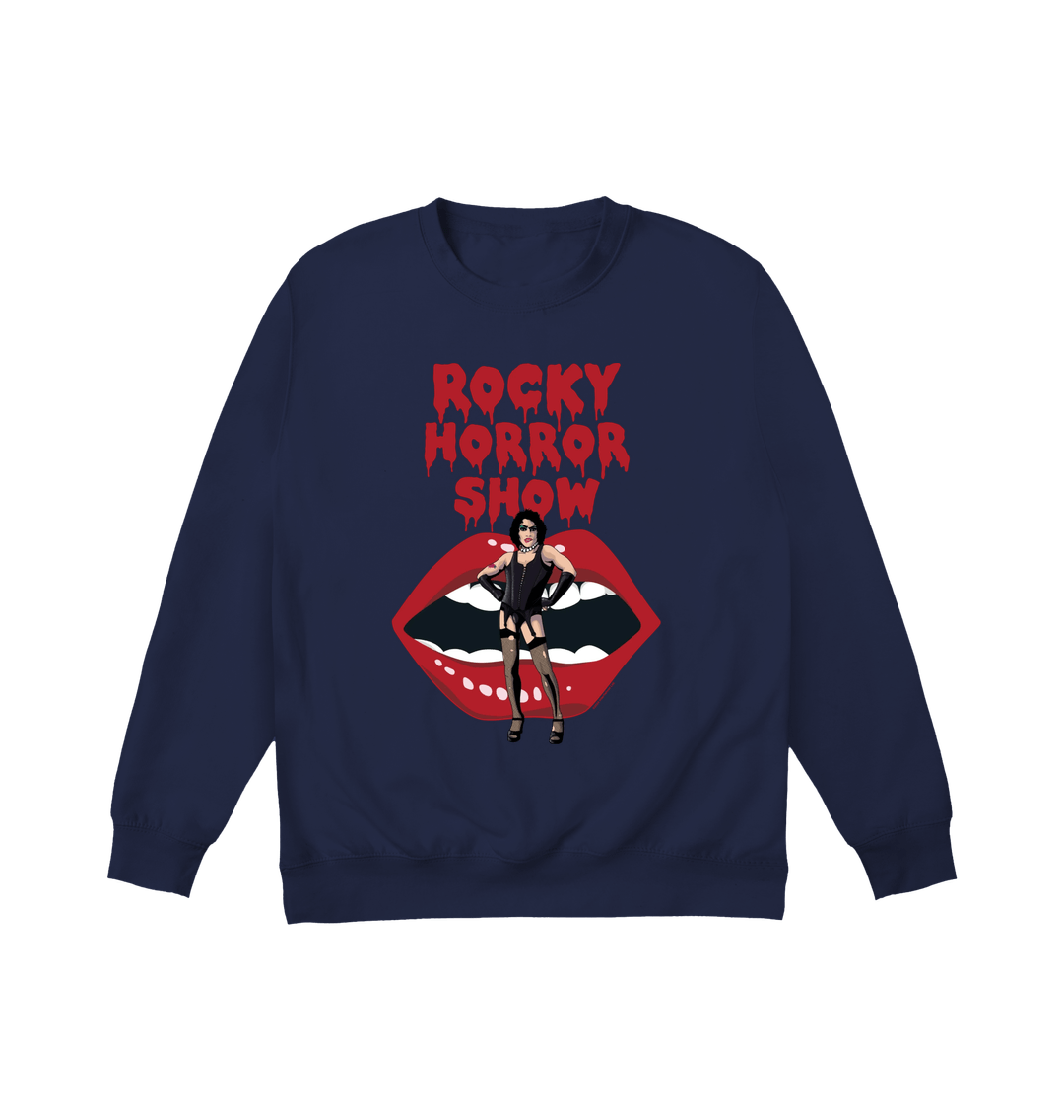 Rocky Horror Show Dr Frank N Furter With Lips Sweatshirt-Rocky Horror Merch Store