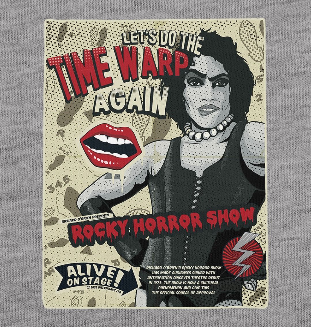 Rocky Horror Show Dr Frank N Furter Time Warp Alive On Stage Adult T-Shirt-Rocky Horror Merch Store