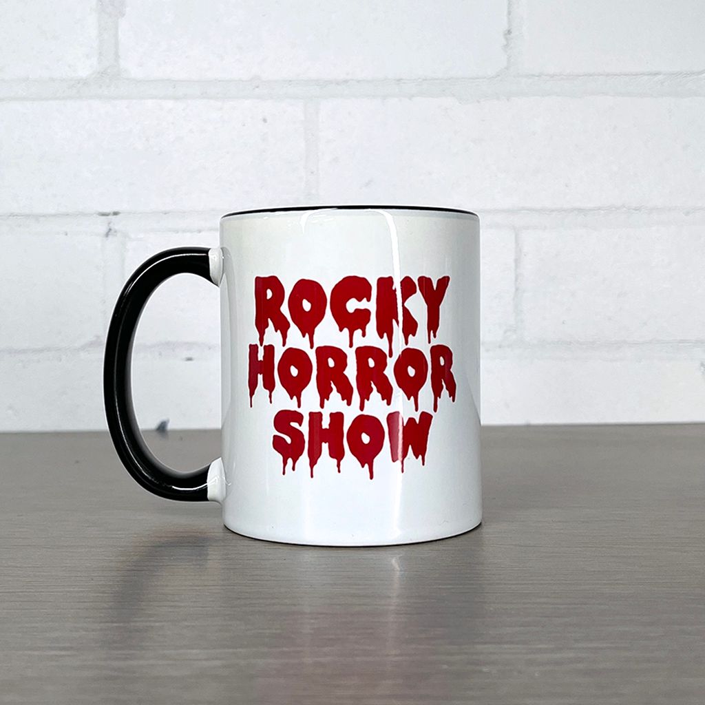 Rocky Horror Show Red Text Logo A Regular Frankie Fan Two Colour Mug-Rocky Horror Merch Store