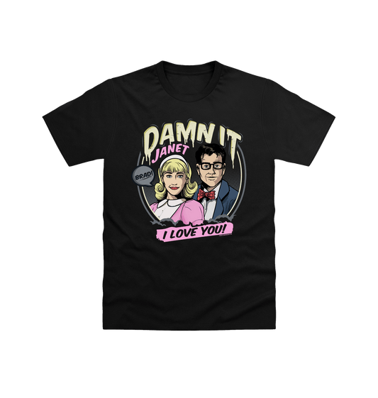 Rocky Horror Show Damn It Janet I Love You Adult T-Shirt-Rocky Horror Merch Store