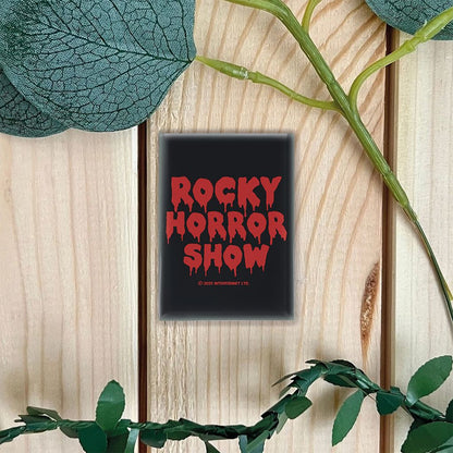 Rocky Horror Show Classic Blood Text Logo Glass Fridge Magnet-Rocky Horror Merch Store