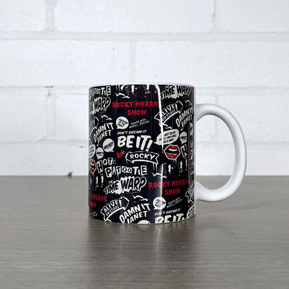 Rocky Horror Show Quotes Pattern Mug-Rocky Horror Merch Store