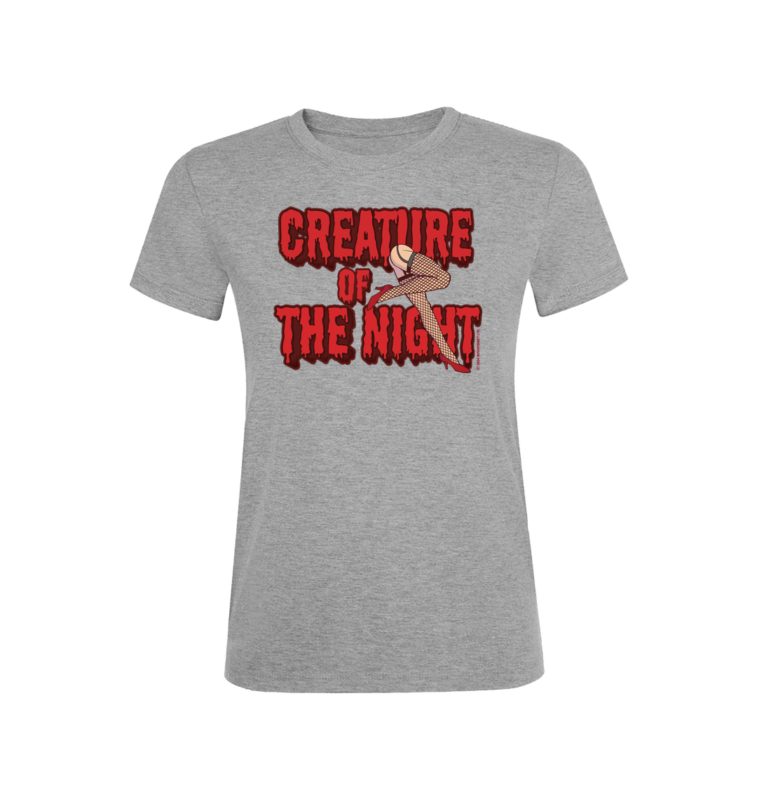 Rocky Horror Show Creature Of The Night Red Text Legs T-Shirt-Rocky Horror Merch Store