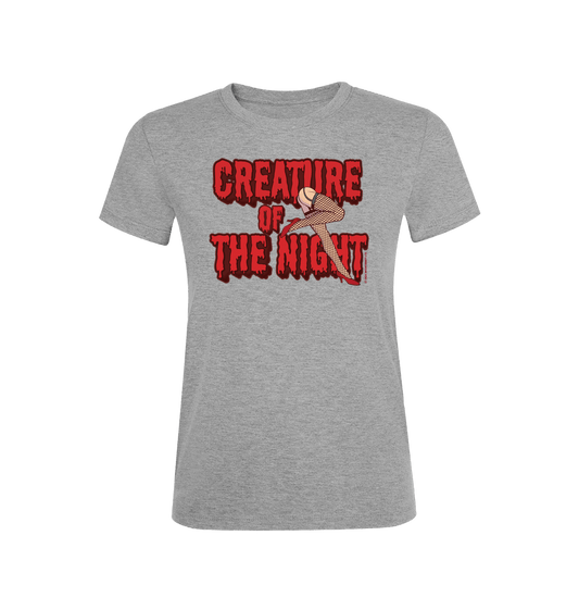 Rocky Horror Show Creature Of The Night Red Text Legs T-Shirt-Rocky Horror Merch Store