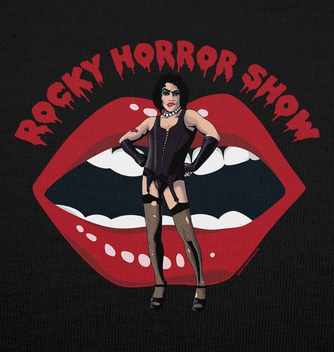 Rocky Horror Show Dr Frank N Furter Mouth Logo Adult Hooded Sweatshirt-Rocky Horror Merch Store