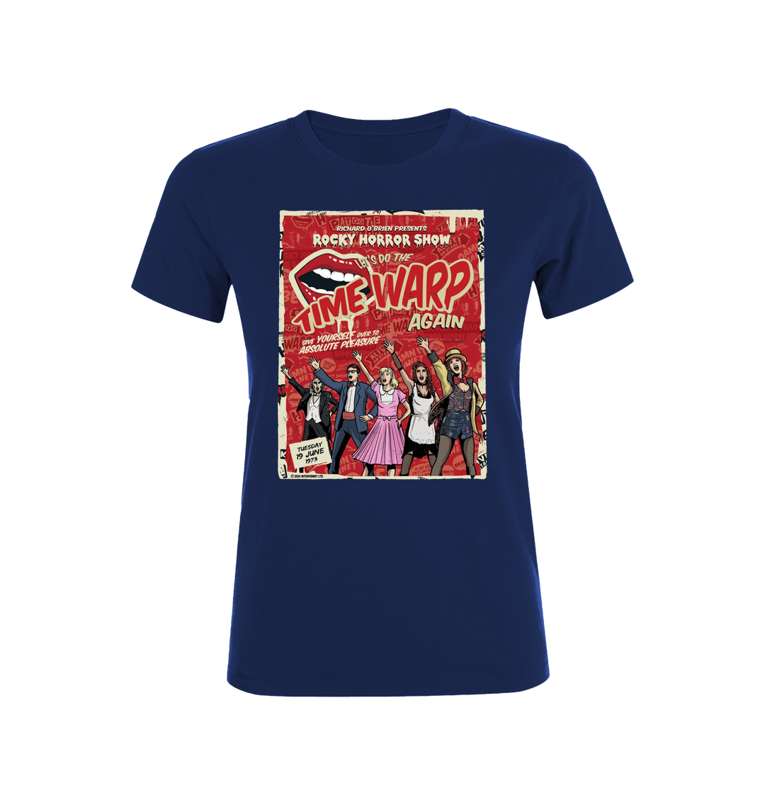 Rocky Horror Show Richard O'Brien Presents Time Warp Poster Women's T-Shirt-Rocky Horror Merch Store