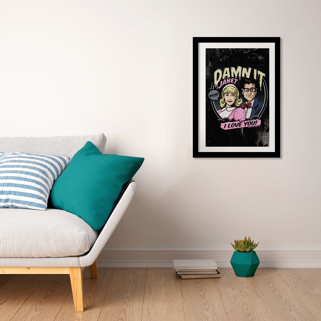 Rocky Horror Show Damn It Janet Brad & Janet I Love You! A3 Print-Rocky Horror Merch Store