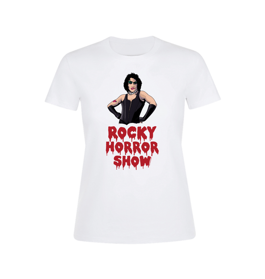 Rocky Horror Show Dr Frank N Furter Logo Pose Women's T-Shirt-Rocky Horror Merch Store