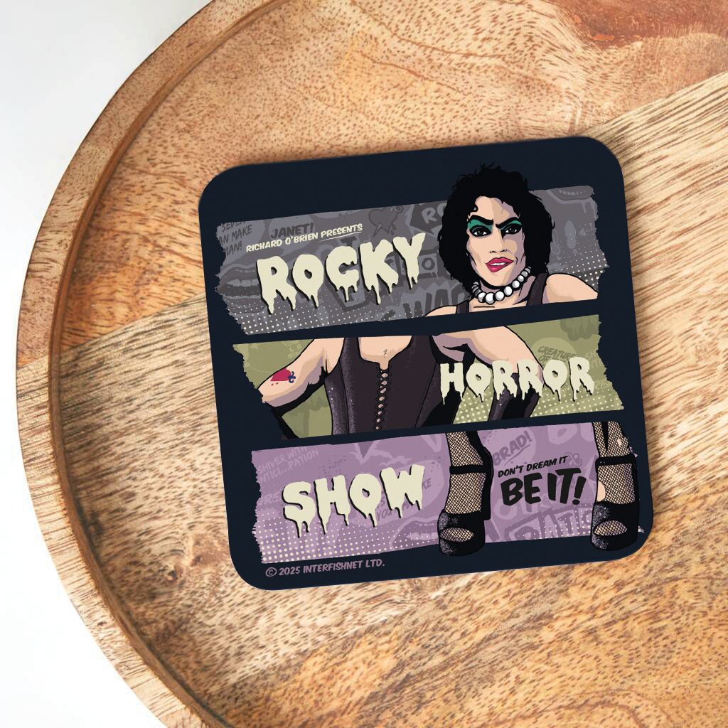 Rocky Horror Show Dr Frank N Furter Don't Dream It Be It Wooden Single Coaster-Rocky Horror Merch Store