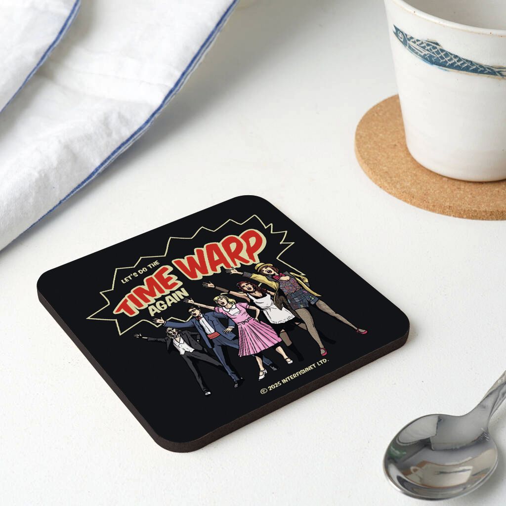 Rocky Horror Show Lineup Time Warp Wooden Single Coaster-Rocky Horror Merch Store