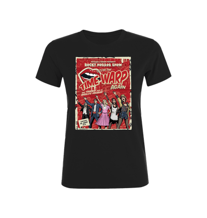 Rocky Horror Show Richard O'Brien Presents Time Warp Poster Women's T-Shirt-Rocky Horror Merch Store